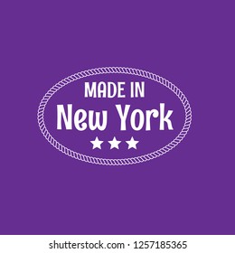 made in new york emblem, label, badge,seal. vintage stamp.package label. vector illustration