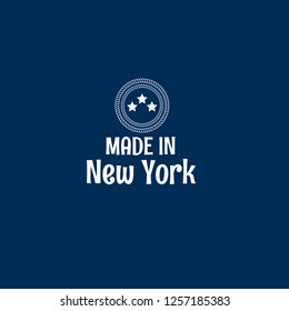 made in new york emblem, label, badge,seal. vintage stamp.package label. vector illustration