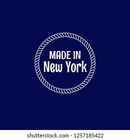 made in new york emblem, label, badge,seal. vintage stamp.package label. vector illustration