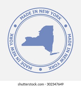 Made in New York seal. Sign of production. Vector illustration EPS8