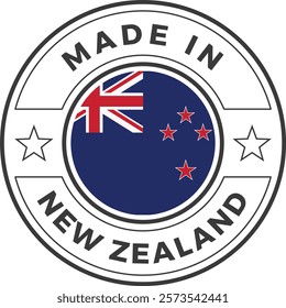 Made in New Zealand Icon Vector Stamp