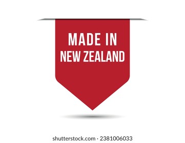 Made in New Zealand red banner design vector illustration