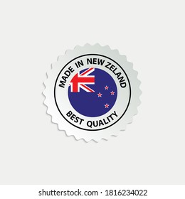 made in New Zealand vector stamp. badge with New Zealand flag