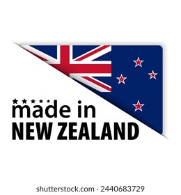 Made in Newzealand graphic and label. Element of impact for the use you want to make of it.