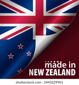 Made in Newzealand graphic and label. Element of impact for the use you want to make of it.