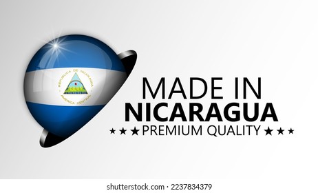 Made in Nicaragua graphic and label. Element of impact for the use you want to make of it.