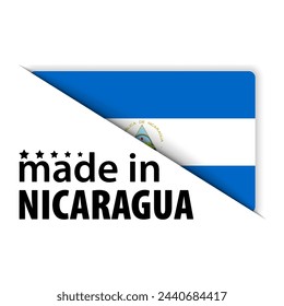 Made in Nicaragua graphic and label. Element of impact for the use you want to make of it.