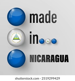 Made in Nicaragua graphic and label. Element of impact for the use you want to make of it.
