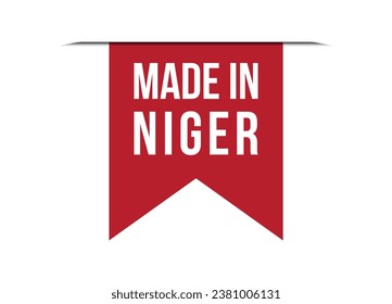 Made in Niger red banner design vector illustration