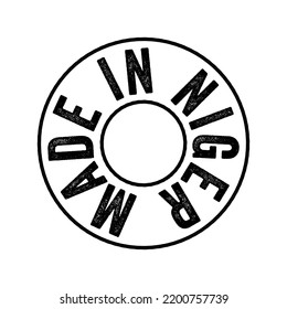 Made in Niger text emblem stamp, concept background