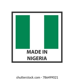 Made in Nigeria frame stamp. Vector illustration.