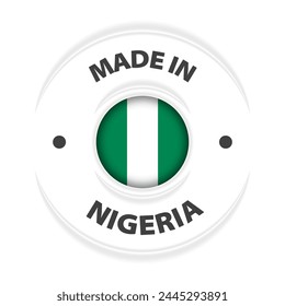 Made in Nigeria graphic and label. Element of impact for the use you want to make of it.