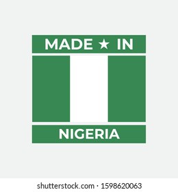 Made in Nigeria icon logo trademark vector illustration on white background 