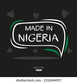 Hecho en Nigeria, ilustración vectorial.