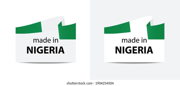 made in Nigeria  vector stamp. badge with Nigeria  flag