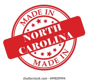 Made in North Carolina vector illustration on white background