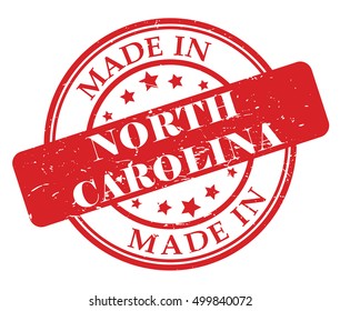 Made in North Carolina vector illustration on white background