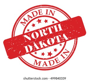 Made in North Dakota vector illustration on white background
