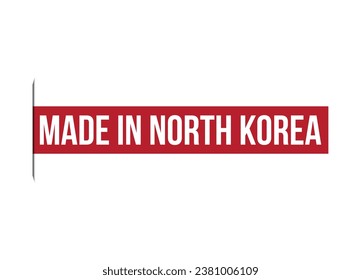 Made in North Korea red banner design vector illustration