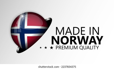 Made in Norway graphic and label. Element of impact for the use you want to make of it.
