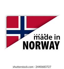 Made in Norway graphic and label. Element of impact for the use you want to make of it.