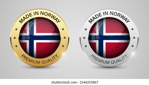 Made in Norway graphics and labels set. Some elements of impact for the use you want to make of it.