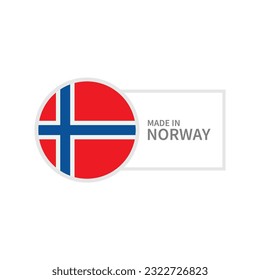 Made In Norway Label Icon Vector Design.