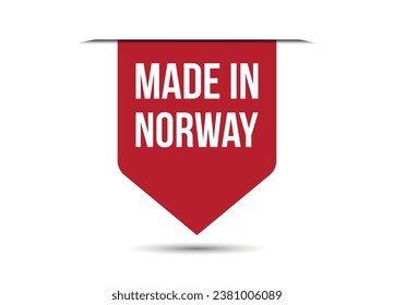 Made in Norway red banner design vector illustration