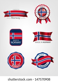 Made in Norway, seals, flags