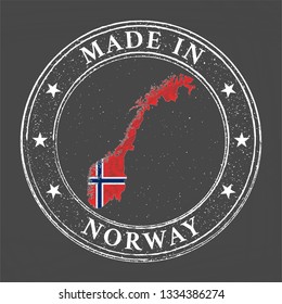 Made in Norway stamp vector illustration.