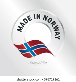 Made in Norway transparent logo icon silver background