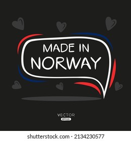 Hecho en Noruega, ilustración vectorial.