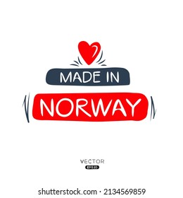 Made in Norway, vector illustration.