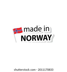 en el sello vectorial noruego. bolsa con bandera de Noruega