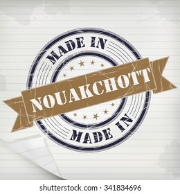 Made in Nouakchott vector rubber stamp on grunge paper