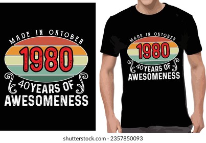 made in October vintage design