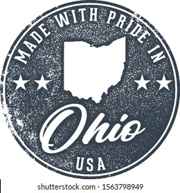 Made in Ohio State Packaging Label