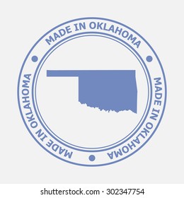 Made in Oklahoma seal. Sign of production. Vector illustration EPS8