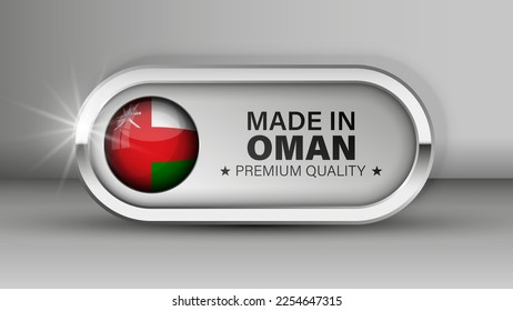 Made in Oman graphic and label. Element of impact for the use you want to make of it.