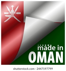 Made in Oman graphic and label. Element of impact for the use you want to make of it.