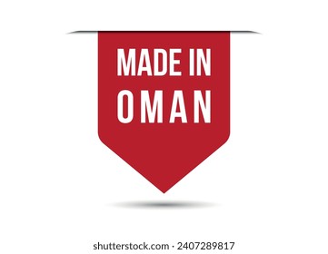 Made in Oman red banner design vector illustration