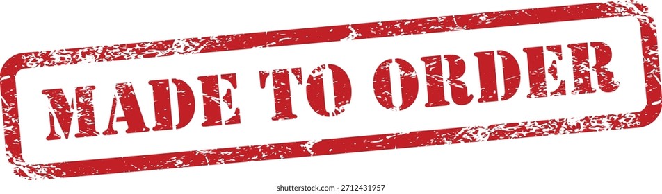 Made to Order Red Grunge Rubber Stamp