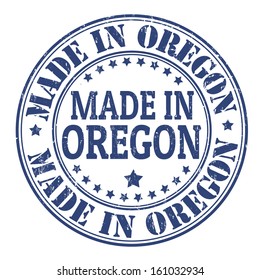 Made in Oregon grunge rubber stamp, vector illustration