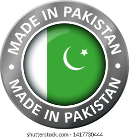 made in pakistan flag metal icon 