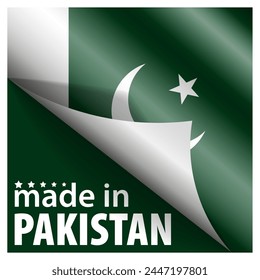 Hecho en Pakistán gráfico y etiqueta. Elemento de impacto para el uso que quieres hacer de él.