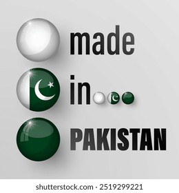 Hecho en Pakistán gráfico y etiqueta. Elemento de impacto para el uso que desea hacer de él.