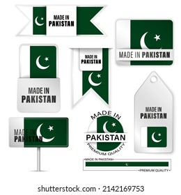 Made in Pakistan graphics and labels set. Some elements of impact for the use you want to make of it.