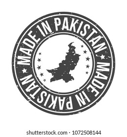 Made in Pakistan Map. Quality Original Stamp Map. Design Vector Art Seal Badge.