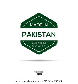 Made in Pakistan, vector illustration.