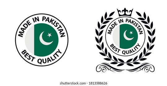 made in Pakistan   vector stamp. badge with Pakistan   flag
